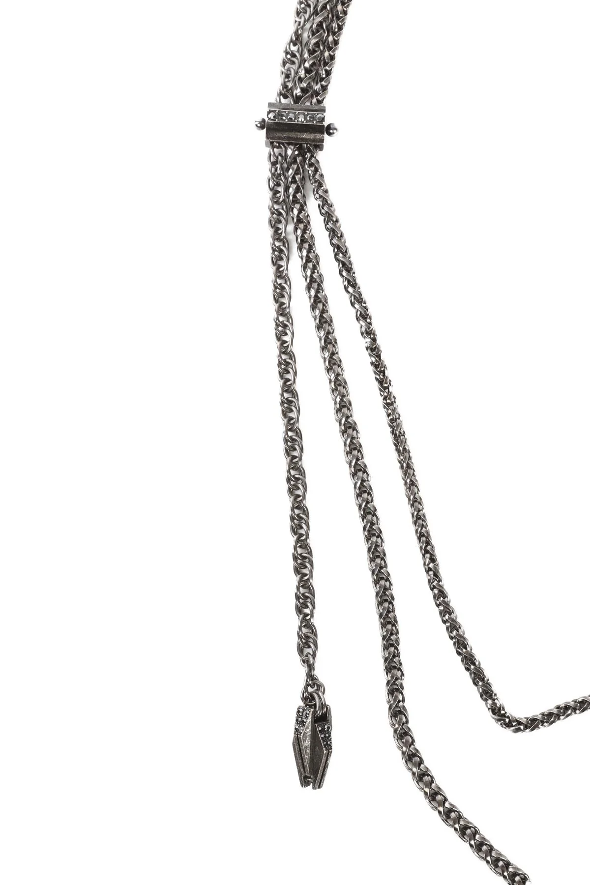 LANVIN GREY CRYSTAL AND CHAIN WAIST BELT - Image 4