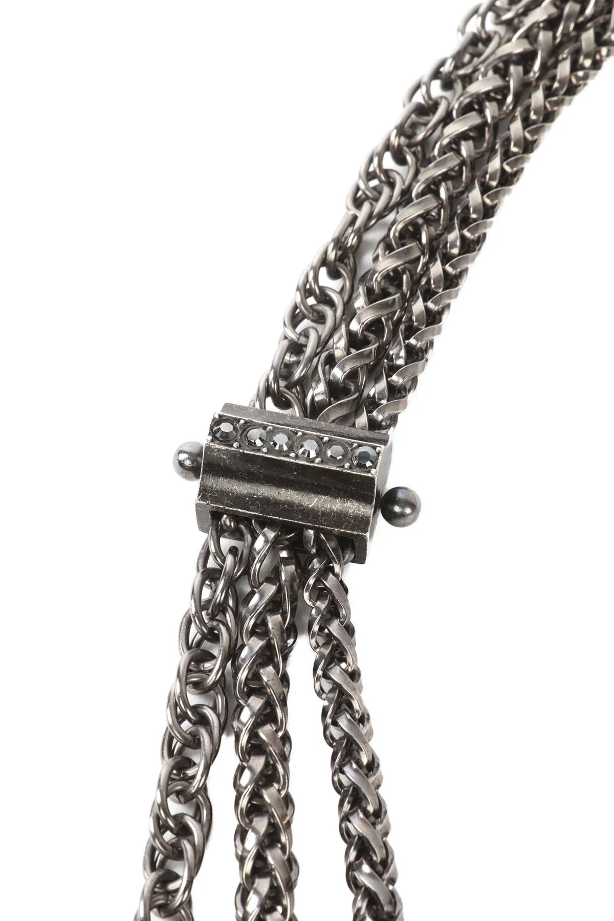 LANVIN GREY CRYSTAL AND CHAIN WAIST BELT - Image 6