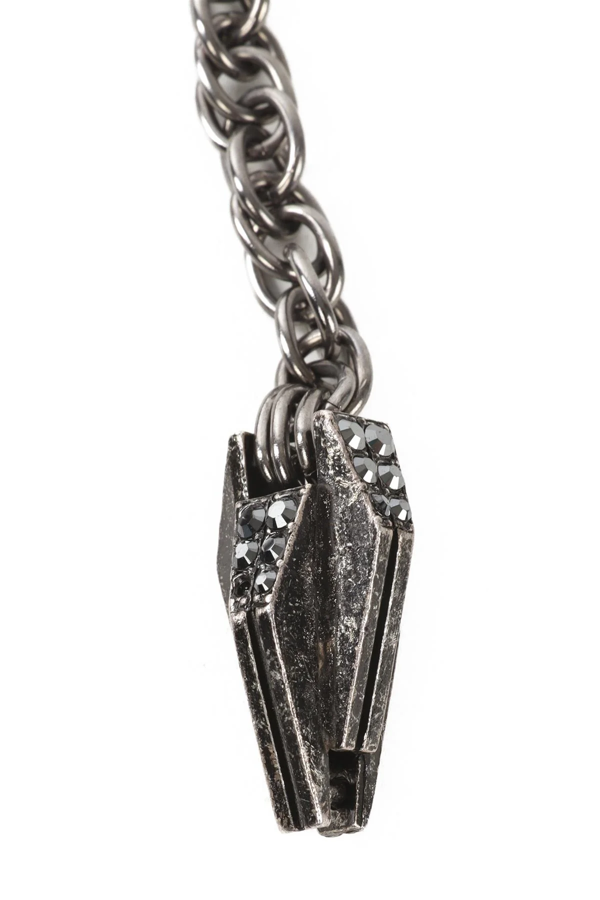 LANVIN GREY CRYSTAL AND CHAIN WAIST BELT - Image 7