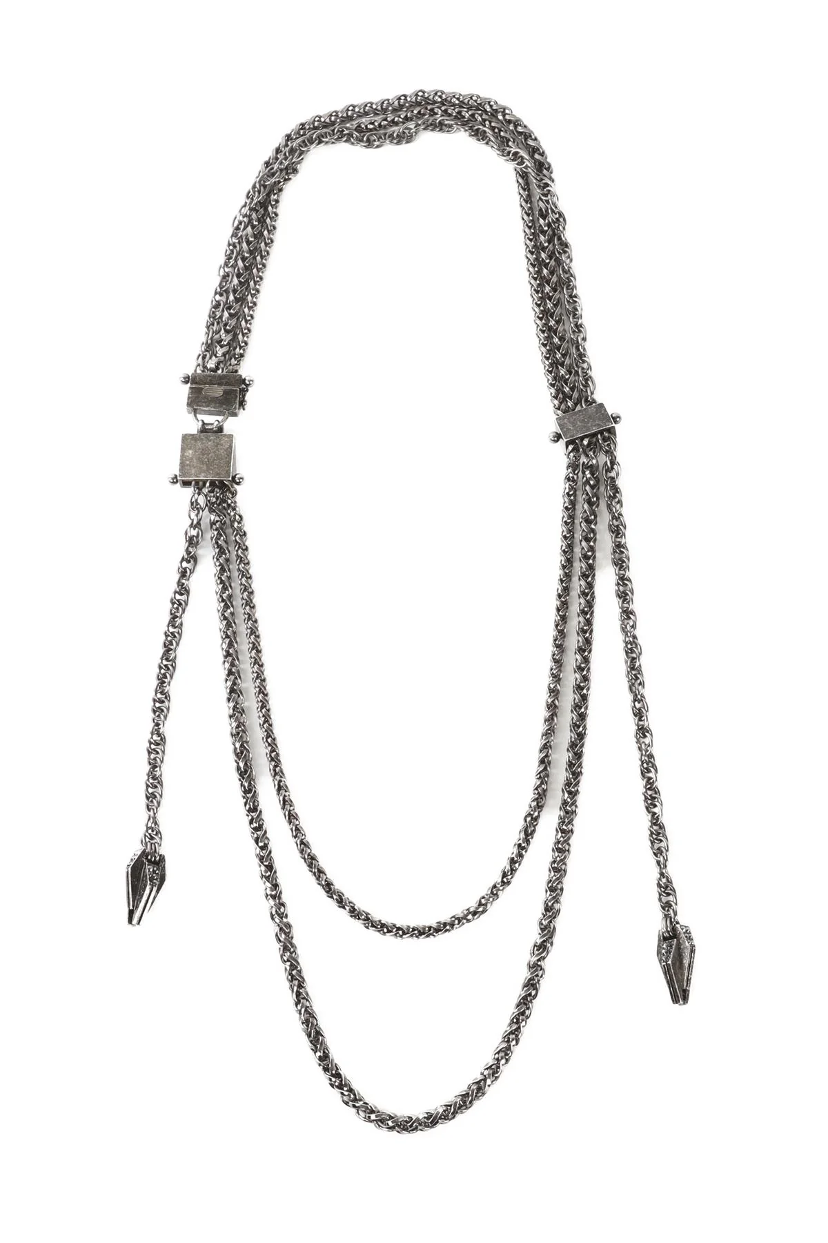 LANVIN GREY CRYSTAL AND CHAIN WAIST BELT - Image 8
