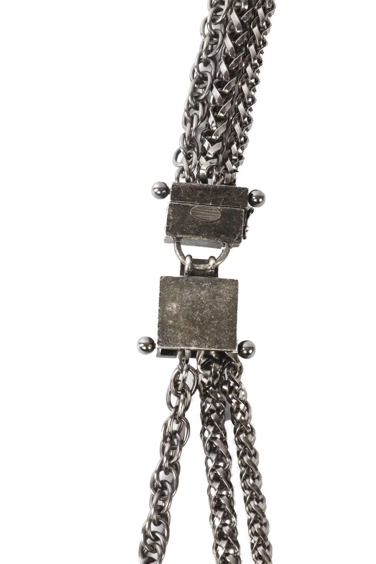 LANVIN GREY CRYSTAL AND CHAIN WAIST BELT - Image 9