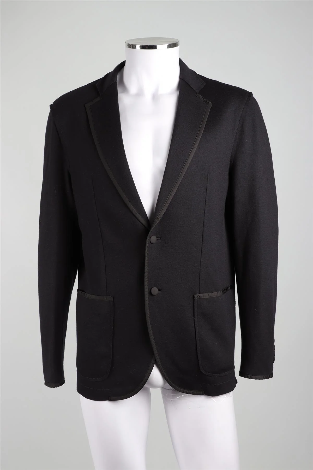 LANVIN NAVY MEN'S WOOL BLAZER LARGE - Image 2