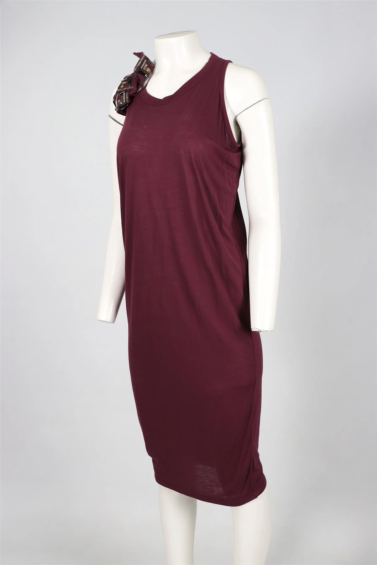 LANVIN PURPLE JERSEY MAXI DRESS SMALL - Image 3