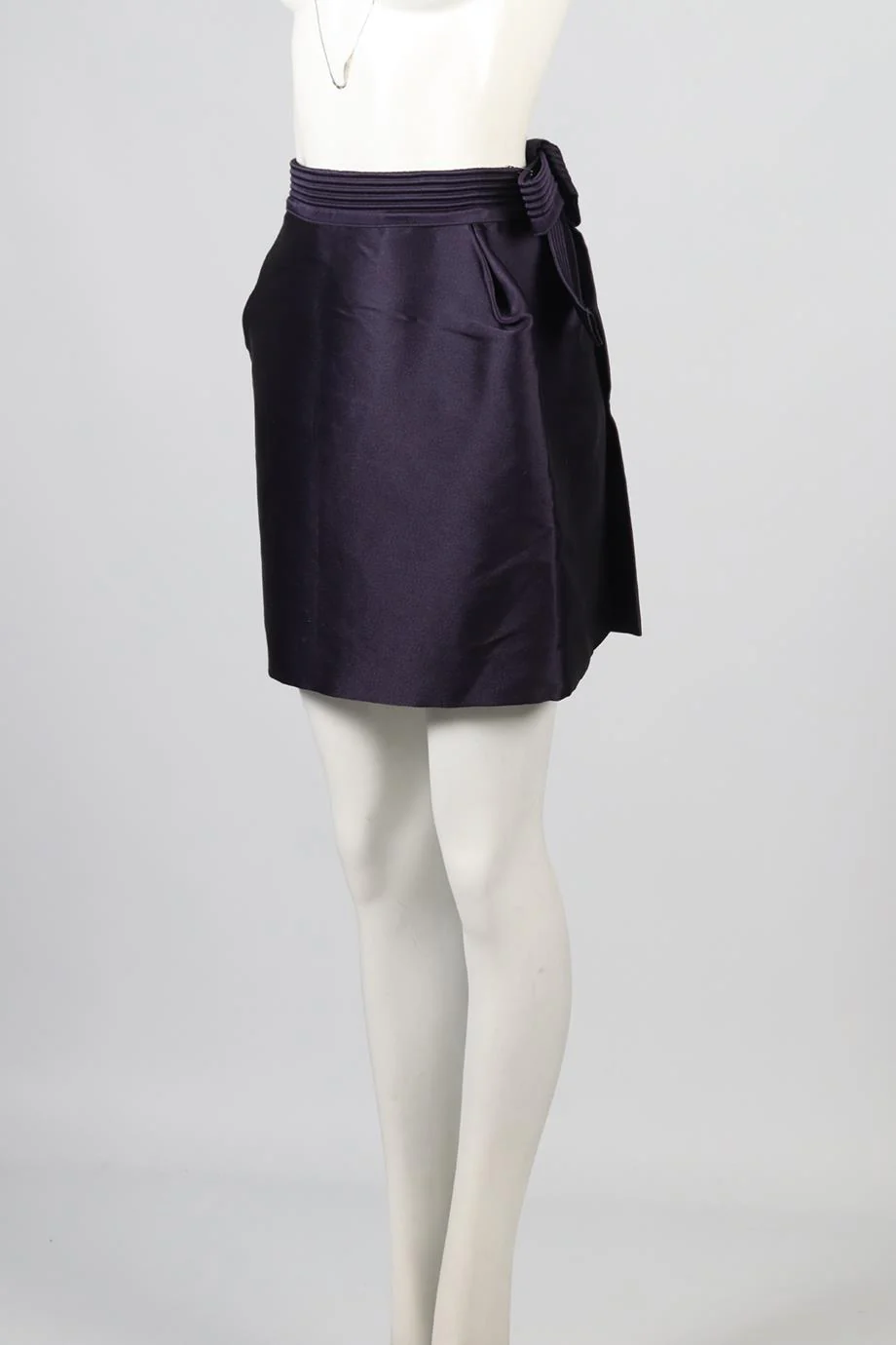 LANVIN SILK BLEND MINI SKIRT FR 36 UK 8 - Image 3