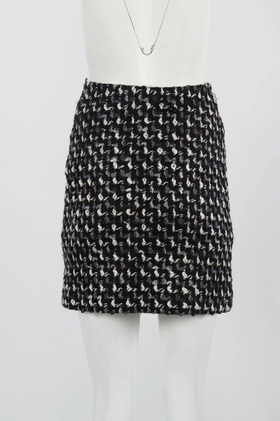 LANVIN TWEED WOOL AND COTTON BLEND MINI SKIRT FR 34 UK 6 - Image 4