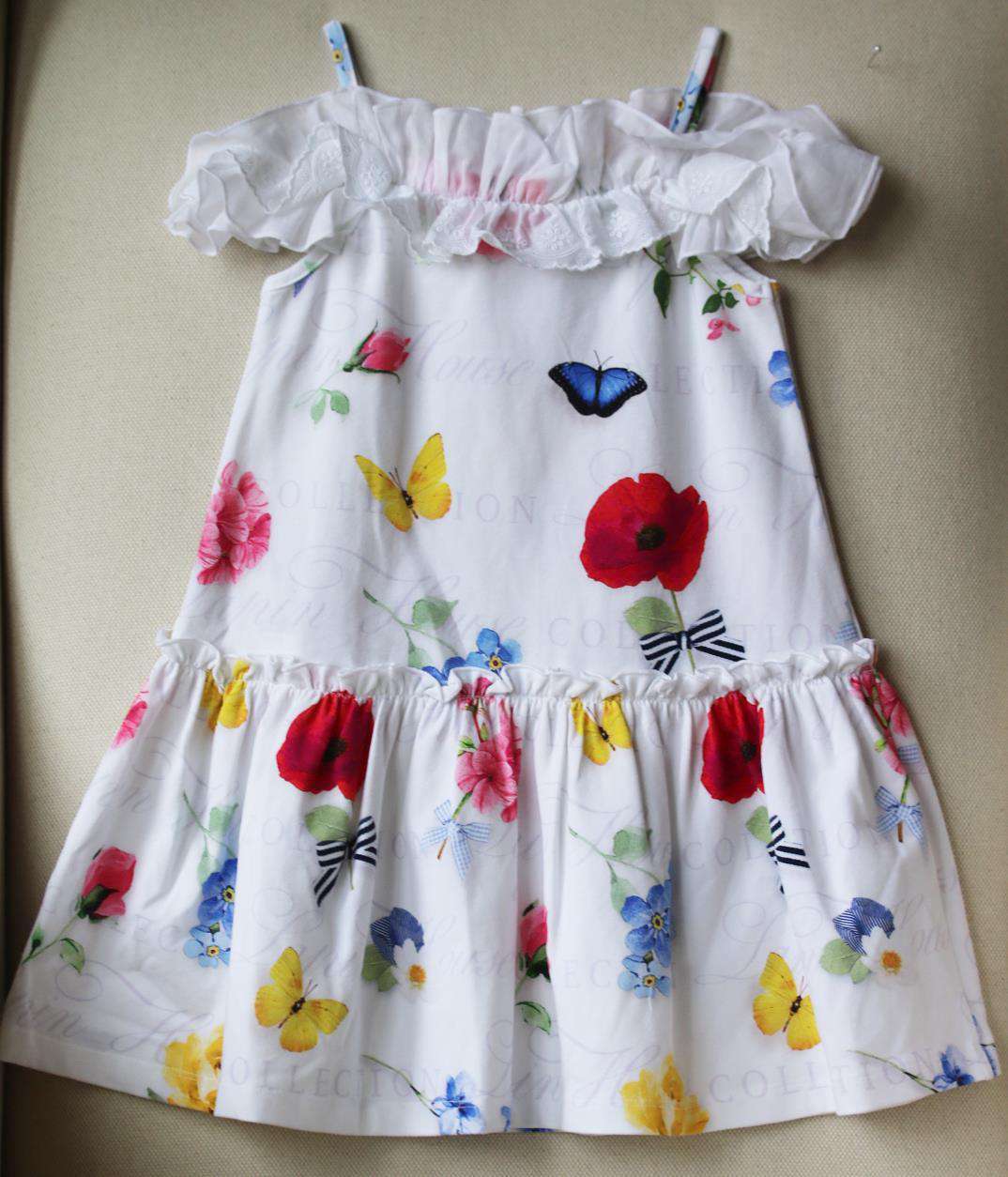 LAPIN HOUSE KIDS GIRLS FLORAL COTTON DRESS 6 YEARS - Image 3