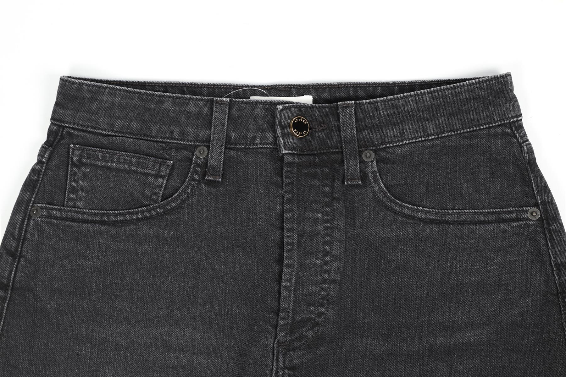 LE JEAN HIGH RISE DENIM SHORTS W27 UK 8-10 - Image 3