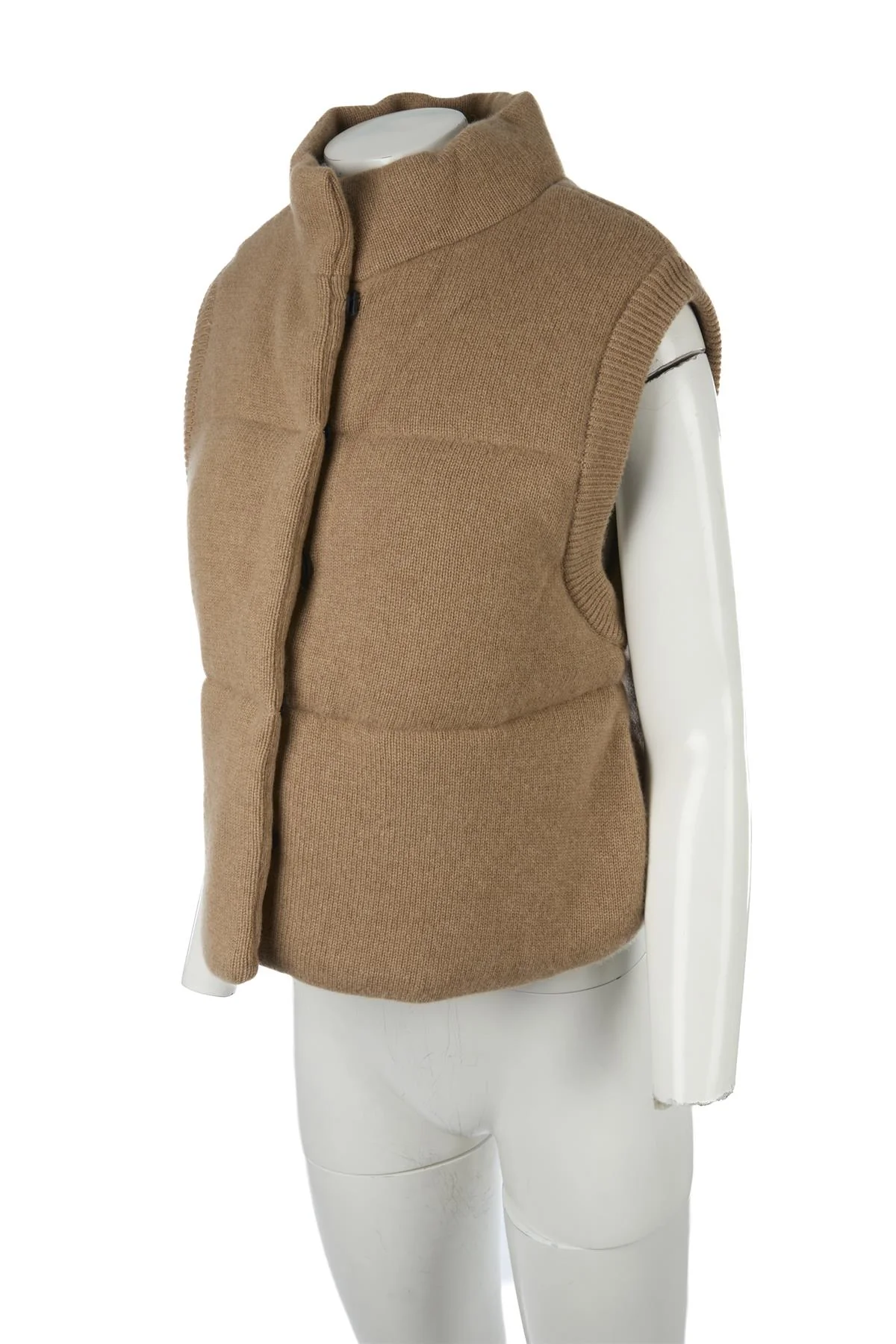 LE KASHA TAN MONTANA CASHMERE GILET ONE SIZE - Image 3