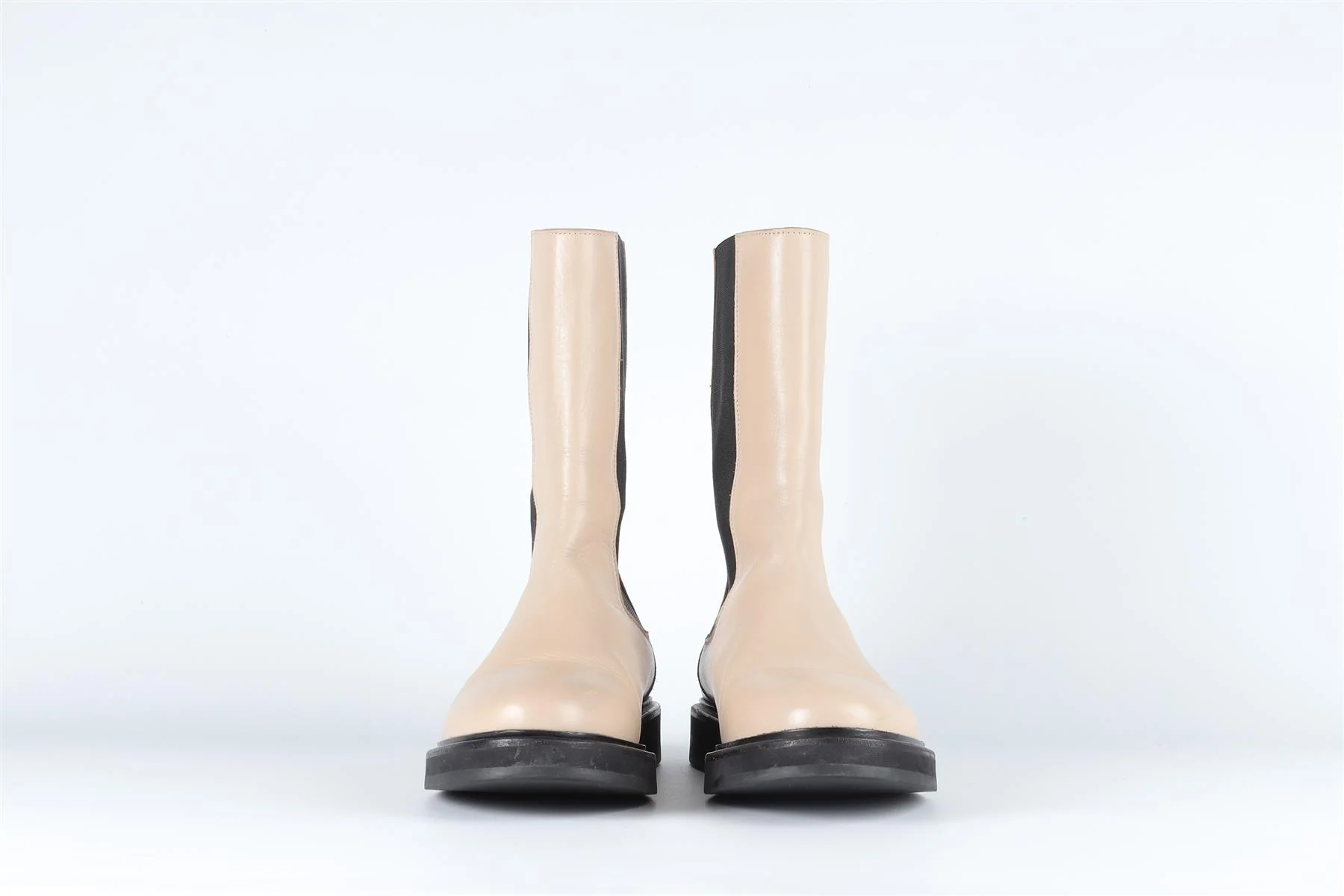LEGRES BEIGE LEATHER ANKLE BOOTS EU 38 UK 5 US 8 - Image 3