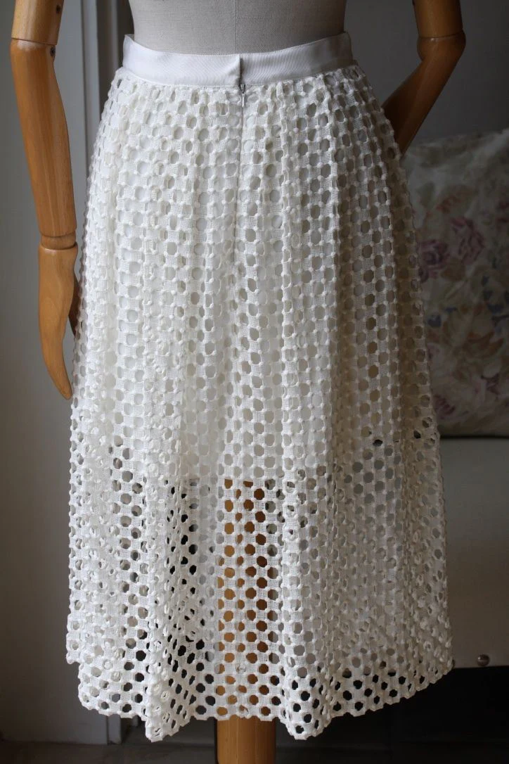 LELA ROSE CROCHETED LACE MIDI SKIRT US 2 UK 6 - Image 4