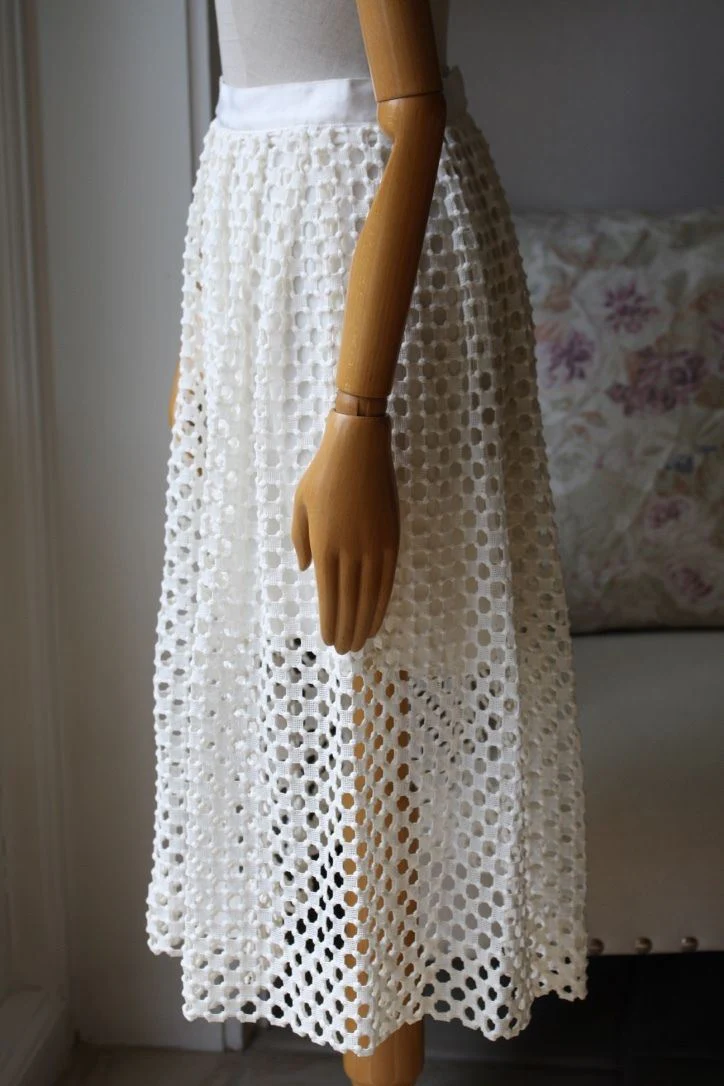 LELA ROSE CROCHETED LACE MIDI SKIRT US 2 UK 6 - Image 5