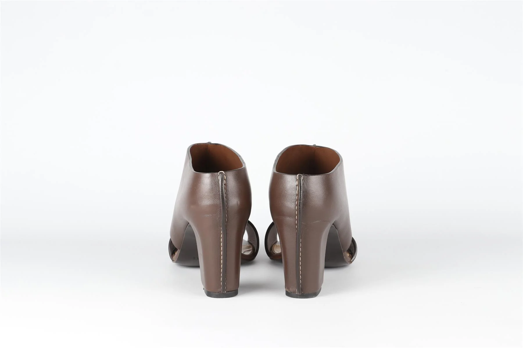 LEMAIRE BROWN LEATHER MULES EU 39.5 UK 6.5 US 9.5 - Image 5