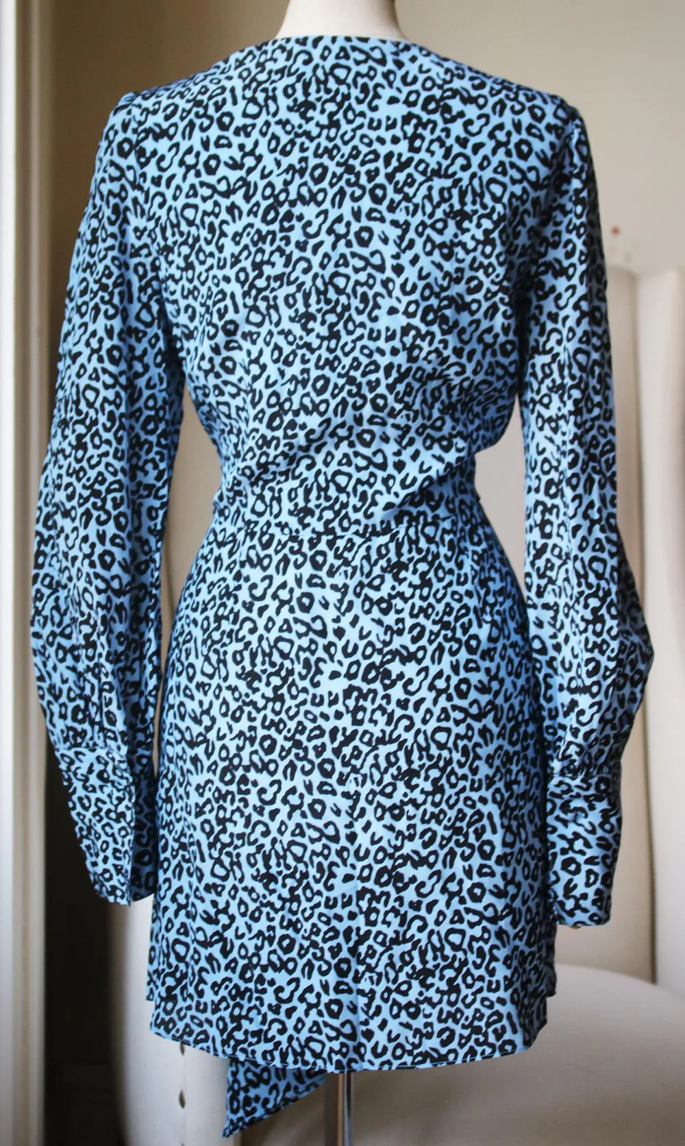 LES RÊVERIES LEOPARD PRINT SILK CREPE WRAP DRESS US 10 UK 14 - Image 4
