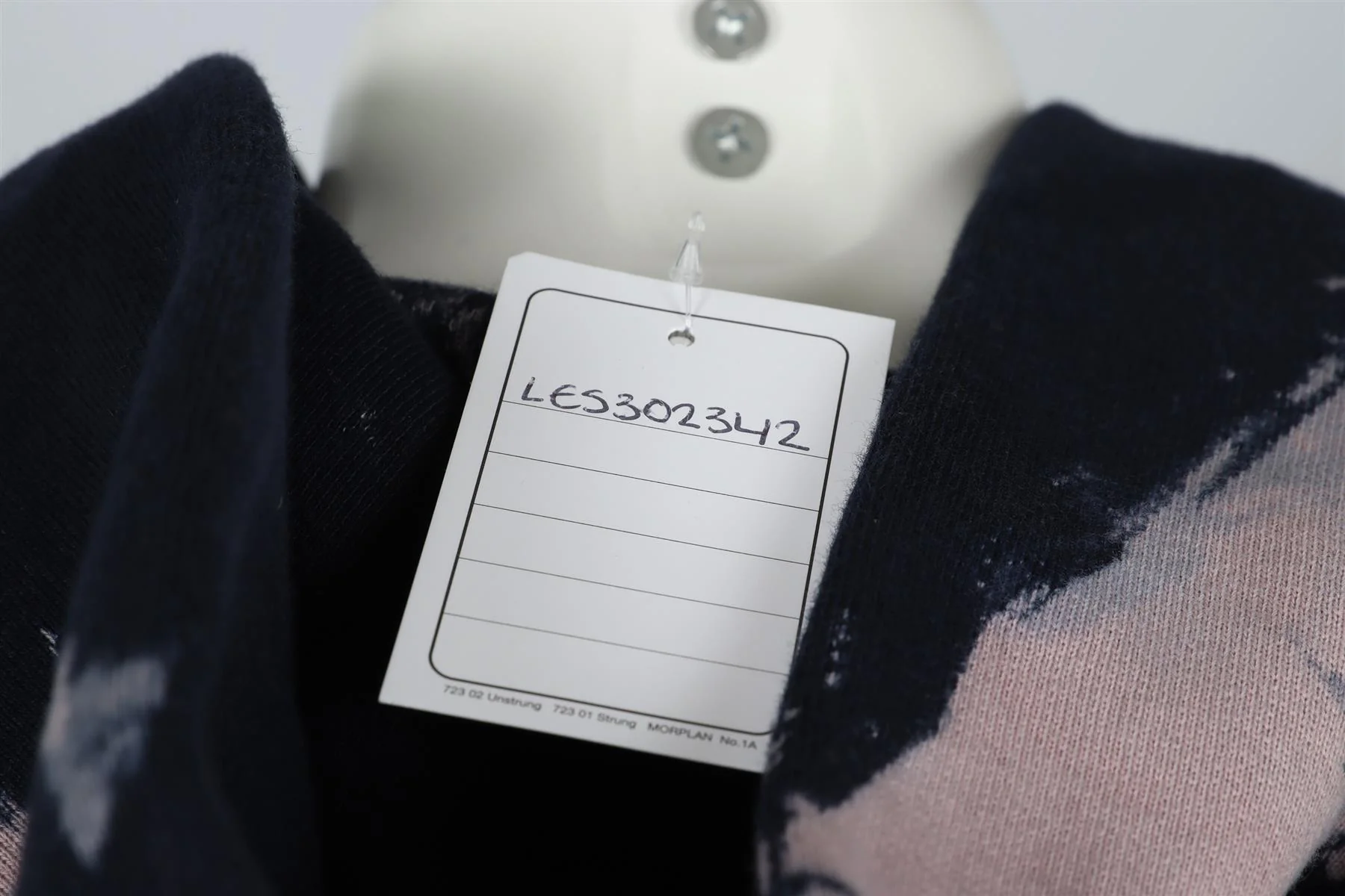 LES TIEN NAVY COTTON HOODIE SMALL - Image 5