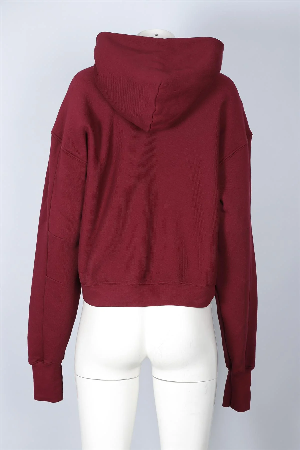 LES TIENS BURGUNDY COTTON HOODIE MEDIUM - Image 4