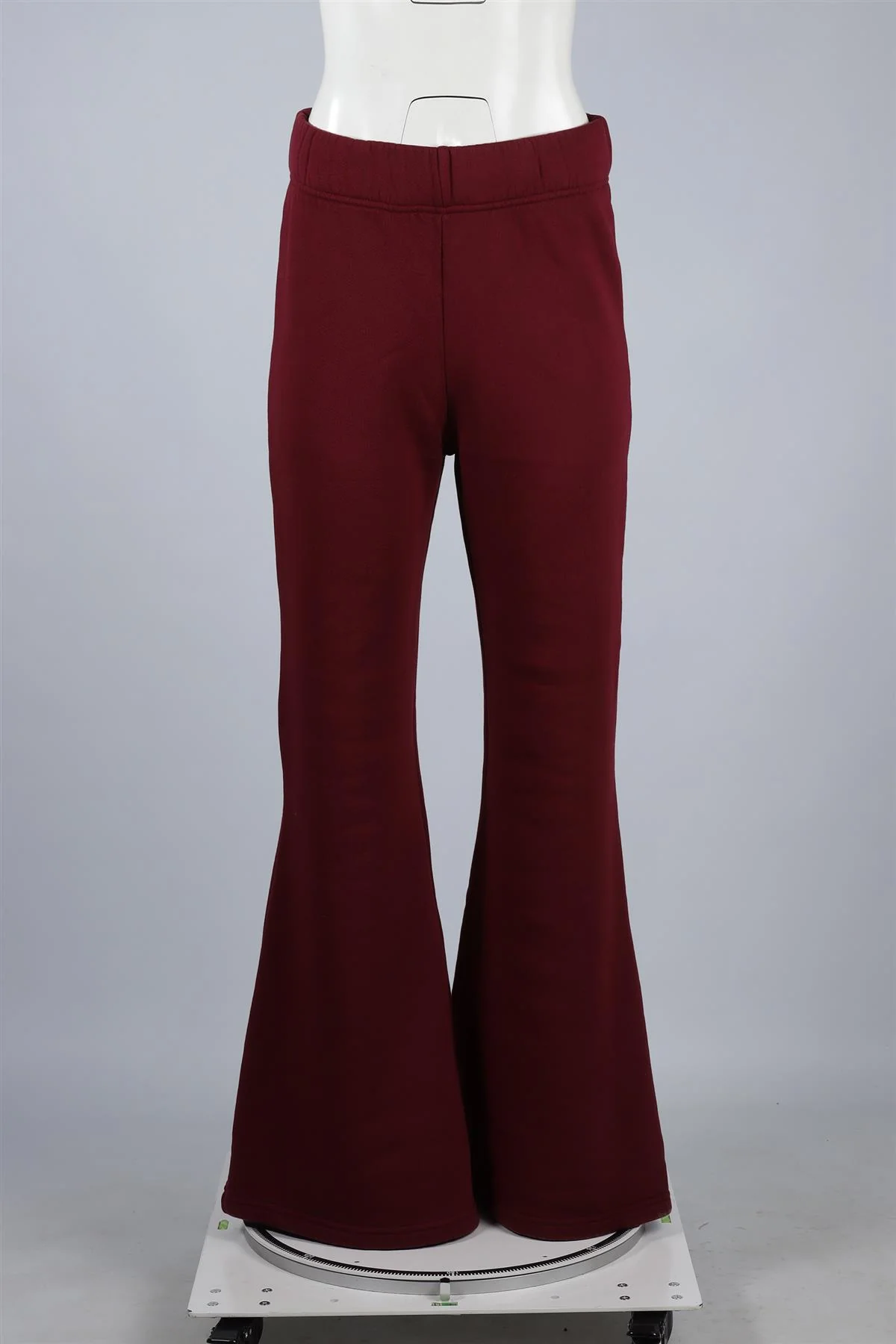 LES TIENS BURGUNDY COTTON TRACK PANTS MEDIUM - Image 2