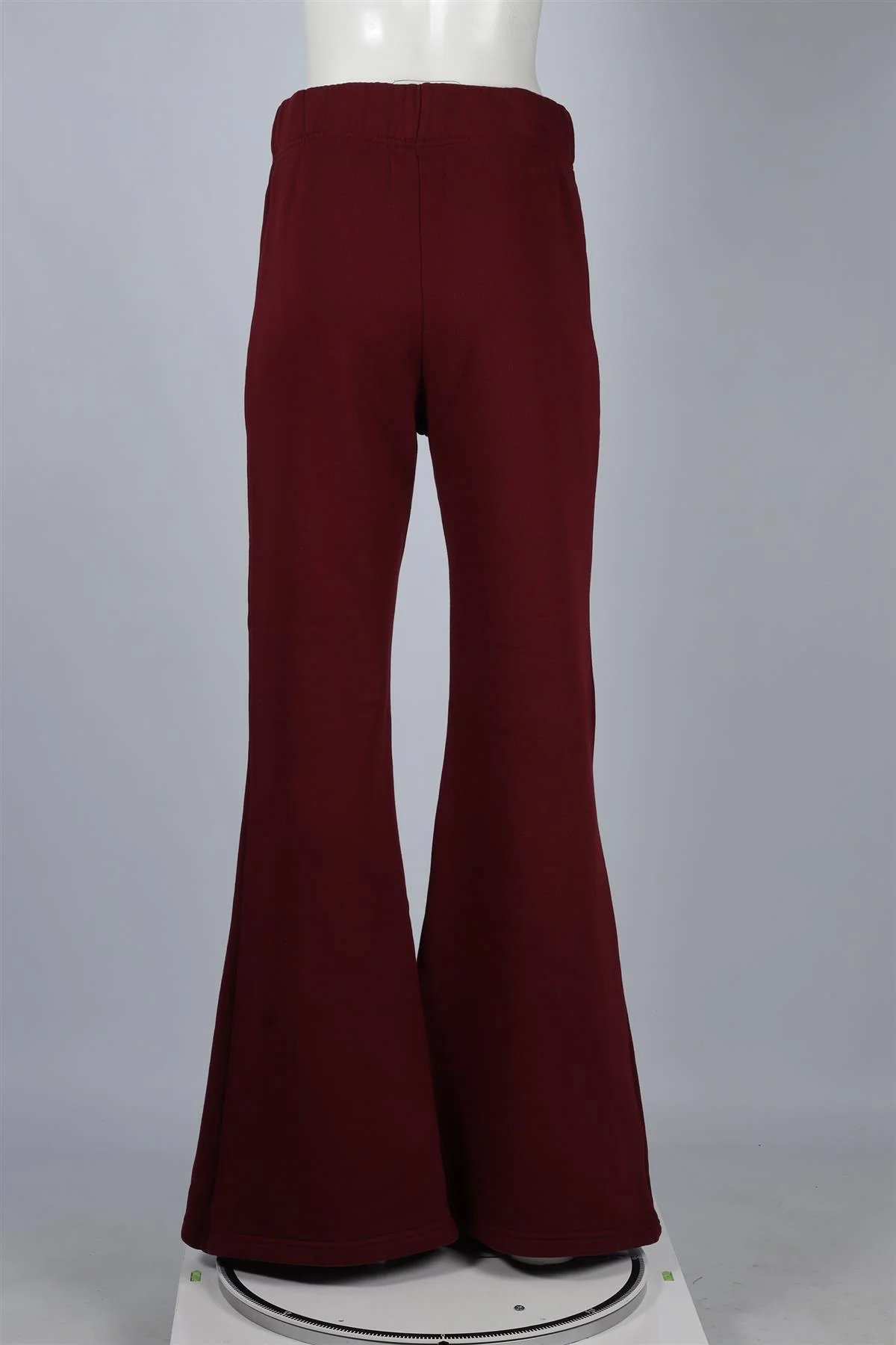 LES TIENS BURGUNDY COTTON TRACK PANTS MEDIUM - Image 4
