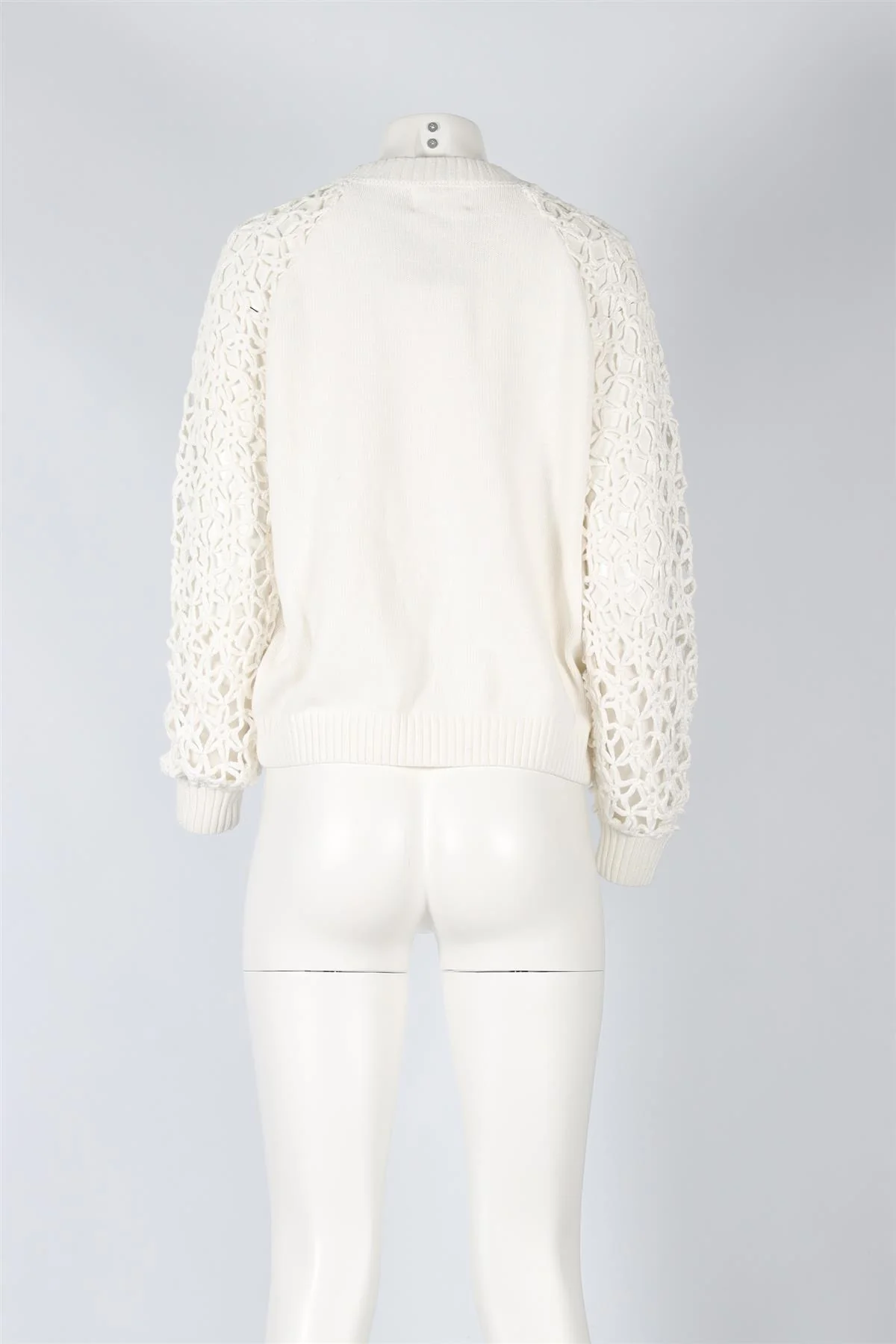 LES TRICTOS DE LÉA IVORY COTTON SWEATER UK 10-12 - Image 4