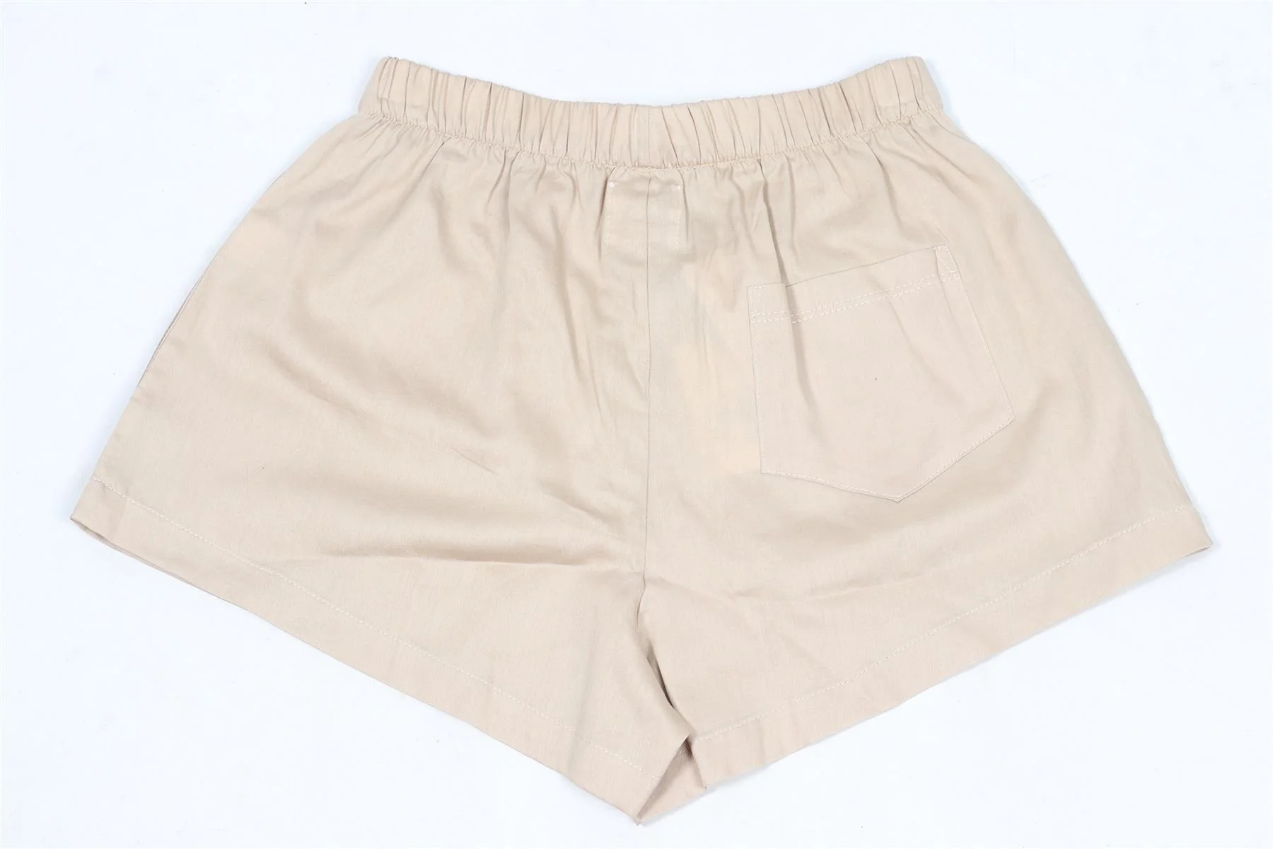LESET BEIGE COTTON SHORTS XSMALL - Image 4