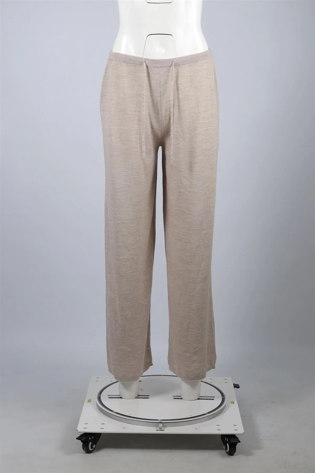 LESET BEIGE WOOL WIDE LEG PANTS XSMALL - Image 2