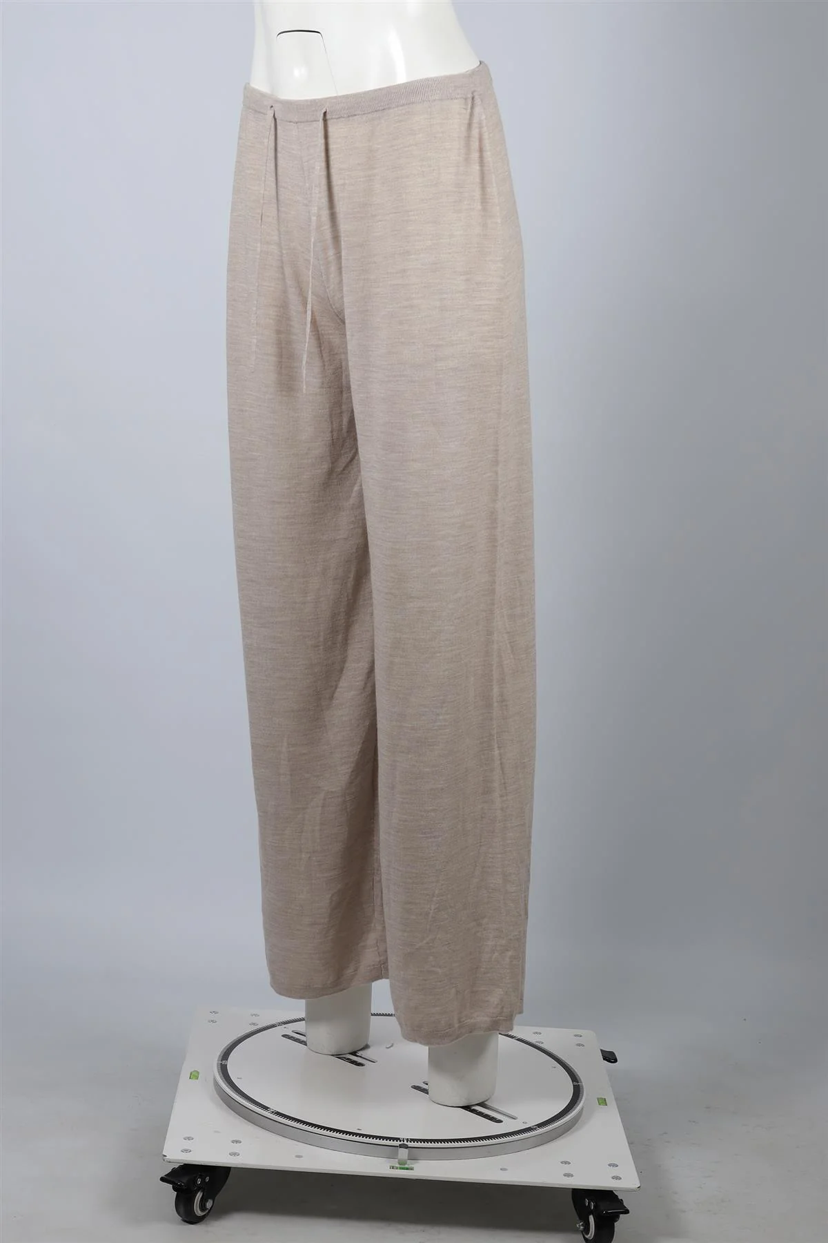 LESET BEIGE WOOL WIDE LEG PANTS XSMALL - Image 3