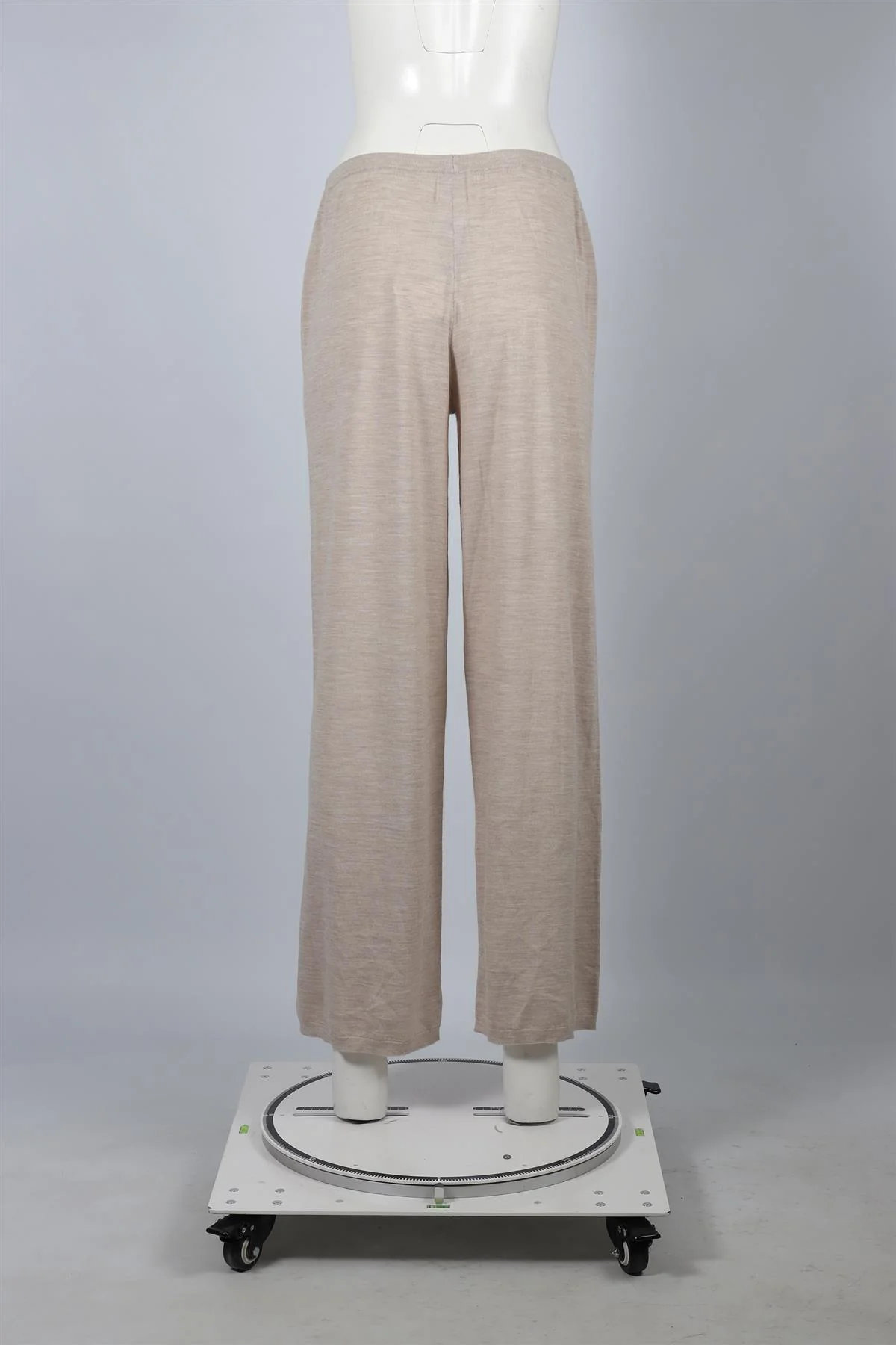 LESET BEIGE WOOL WIDE LEG PANTS XSMALL - Image 4