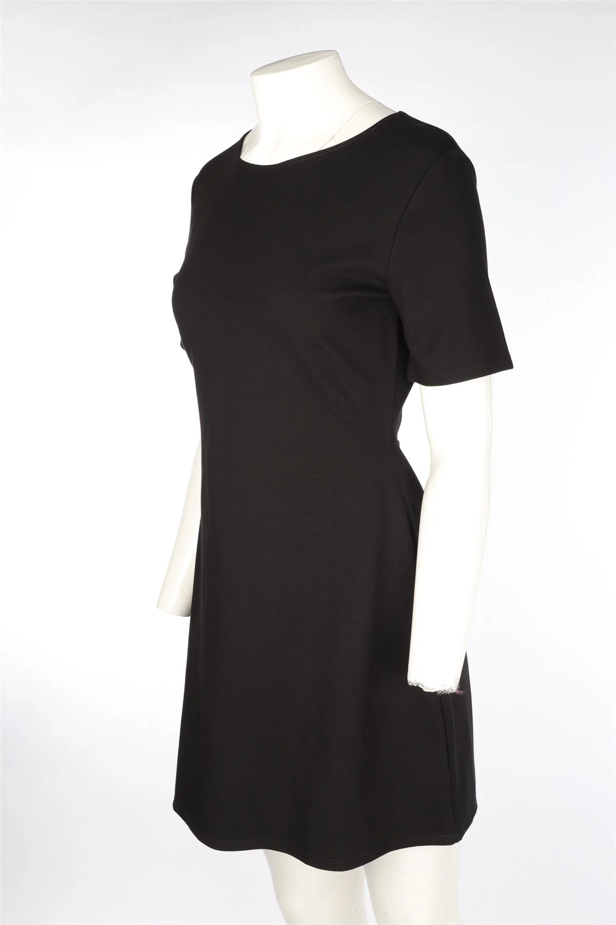 LESET BLACK JERSEY MINI DRESS LARGE - Image 3
