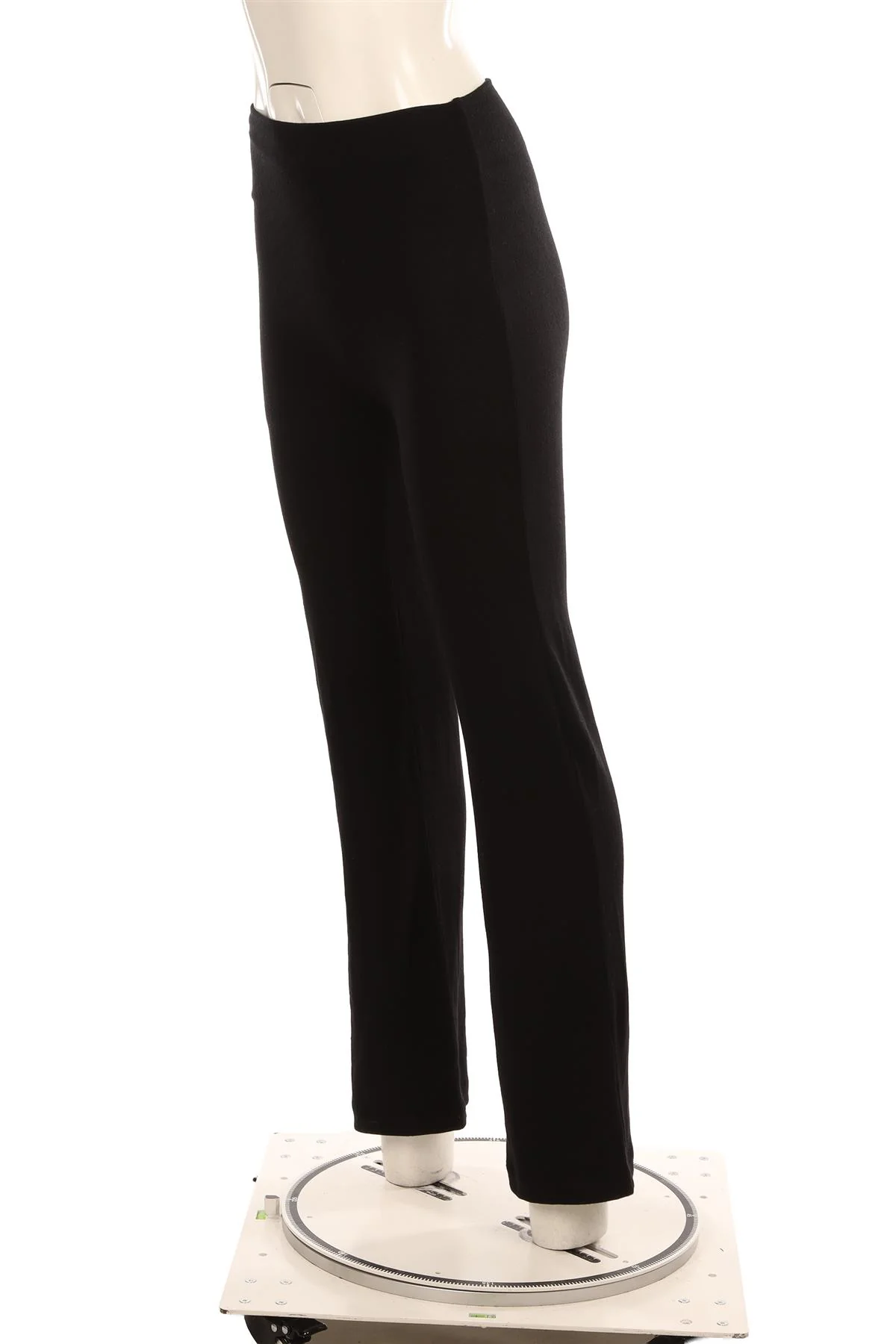 LESET BLACK JERSEY STRAIGHT LEG PANTS SMALL - Image 2