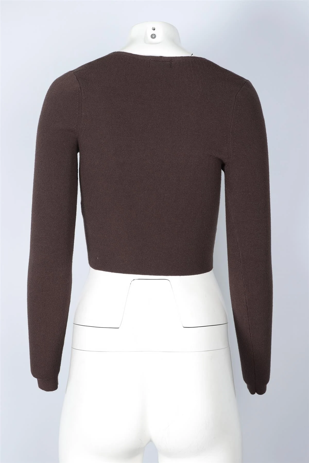 LESET BROWN KNIT CARDIGAN SMALL - Image 4
