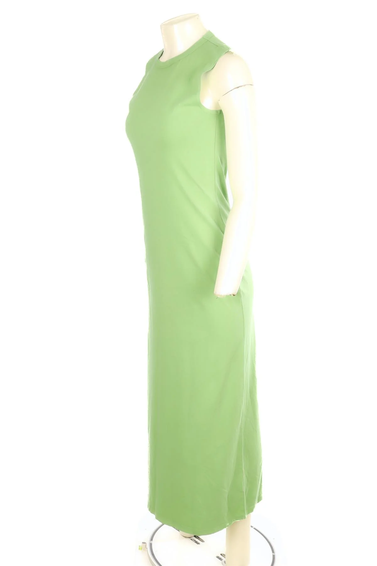 LESET GREEN COTTON MAXI DRESS XSMALL - Image 3