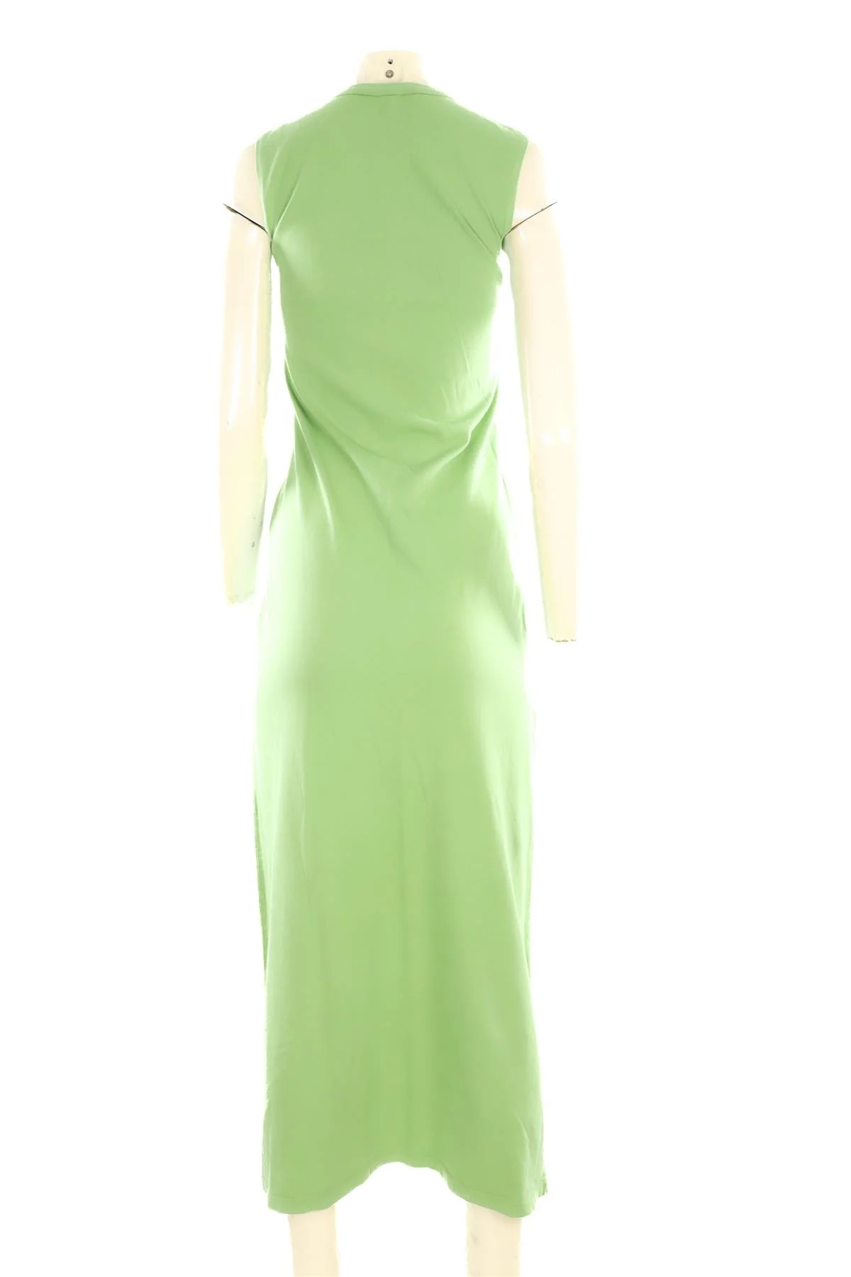 LESET GREEN COTTON MAXI DRESS XSMALL - Image 4