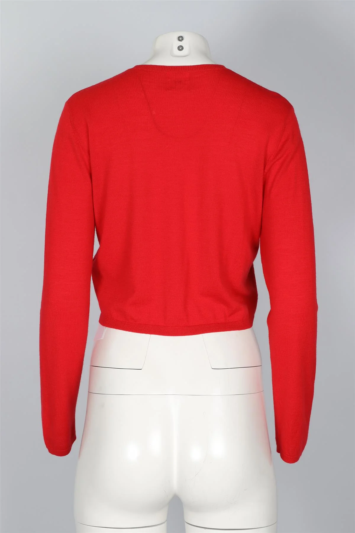 LESET RED WOOL CARDIGAN XSMALL - Image 5