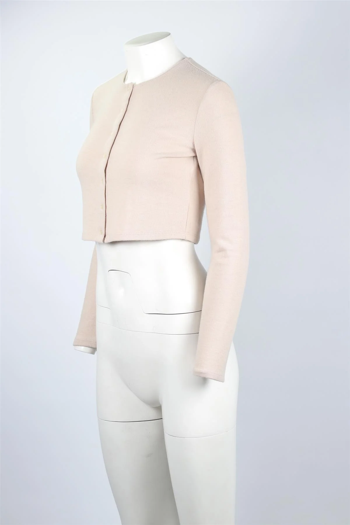 LESET TAUPE KNIT CARDIGAN SMALL - Image 3