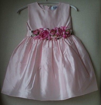 LESY LUXURY BABY GIRLS PINK FLOWERS DRESS 2 YEARS - Image 2