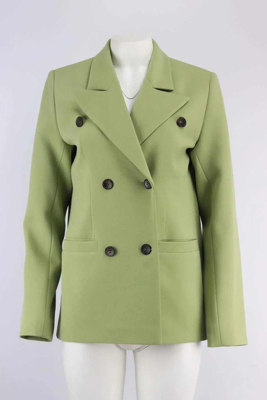 LESYANEBO DOUBLE BREASTED WOVEN BLAZER SMALL - Image 2