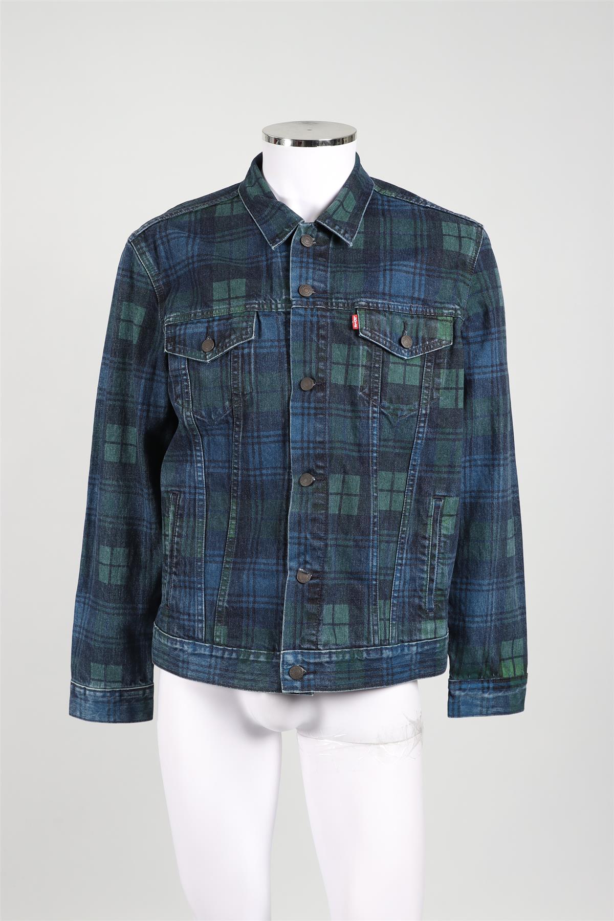 LEVI'S BLUE MEN'S DENIM JACKET LARGE - Image 2