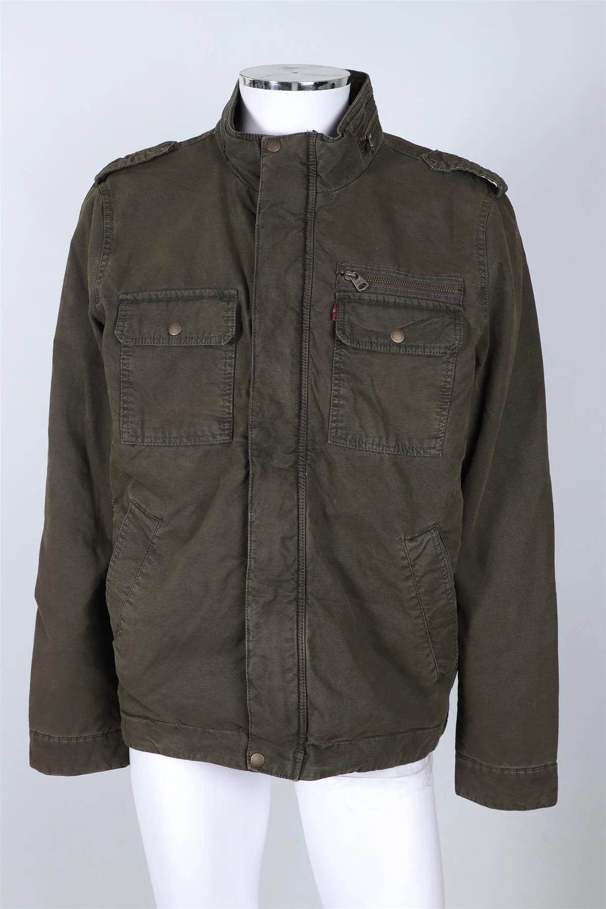 LEVI'S GREEN MEN'S COTTON JACKET LARGE - Image 2