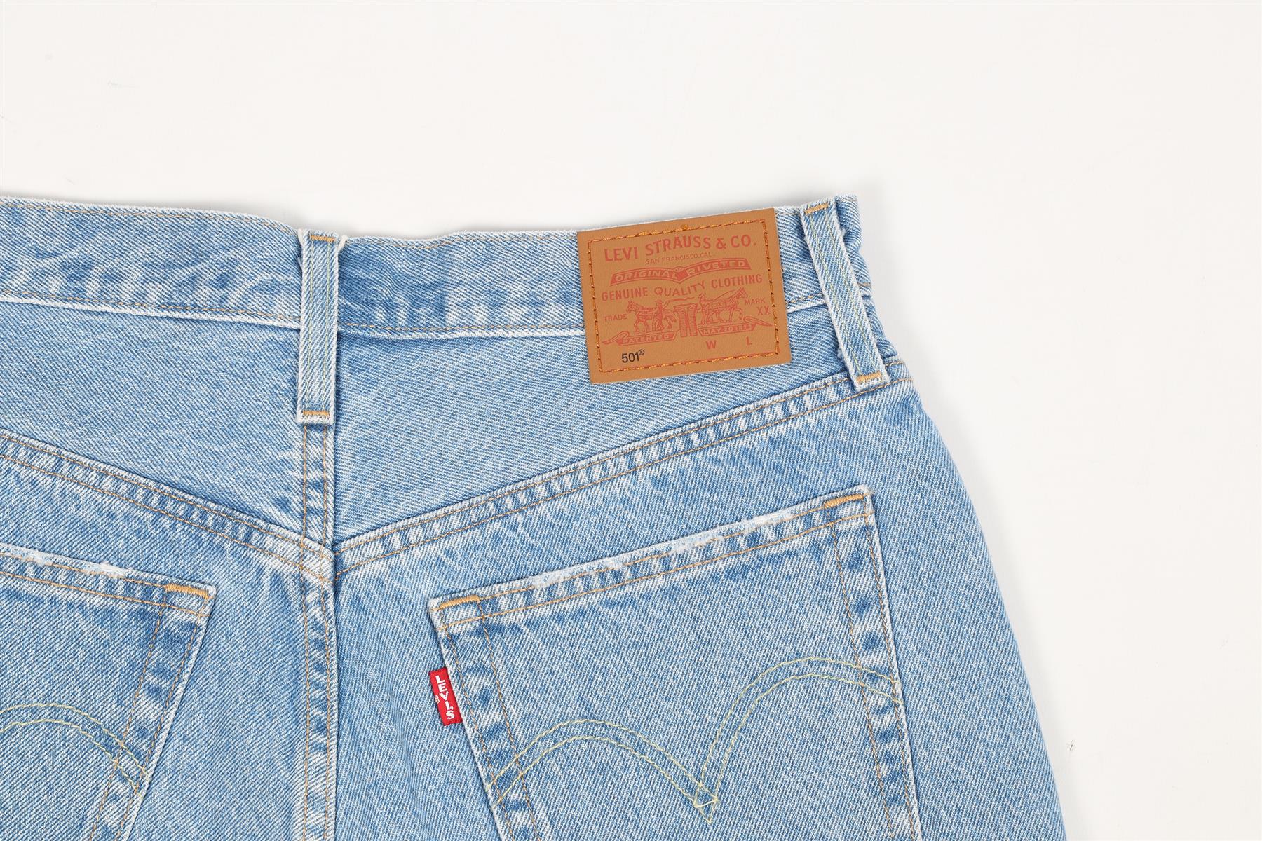 LEVI'S HIGH RISE DENIM SHORTS W27 UK 8-10 - Image 5