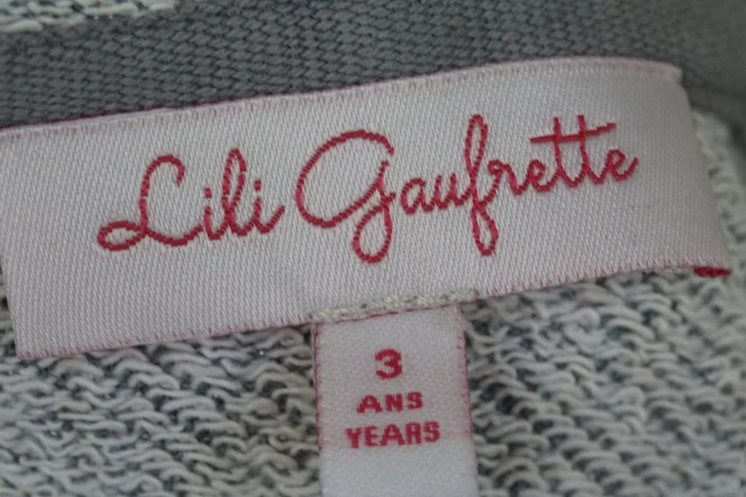 LILI GAUFRETTE BABY GIRLS GREY GLITTERY TRACKSUIT 3 YEARS - Image 5