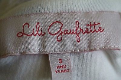LILI GAUFRETTE GIRLS IVORY PLUSH FUR SPOTTED JACKET 3 YEARS - Image 6