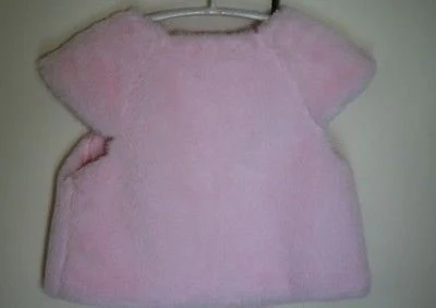 LILI GAUFRETTE GIRLS PALE PINK SYNTHETIC FUR GILET 3 YEARS - Image 4