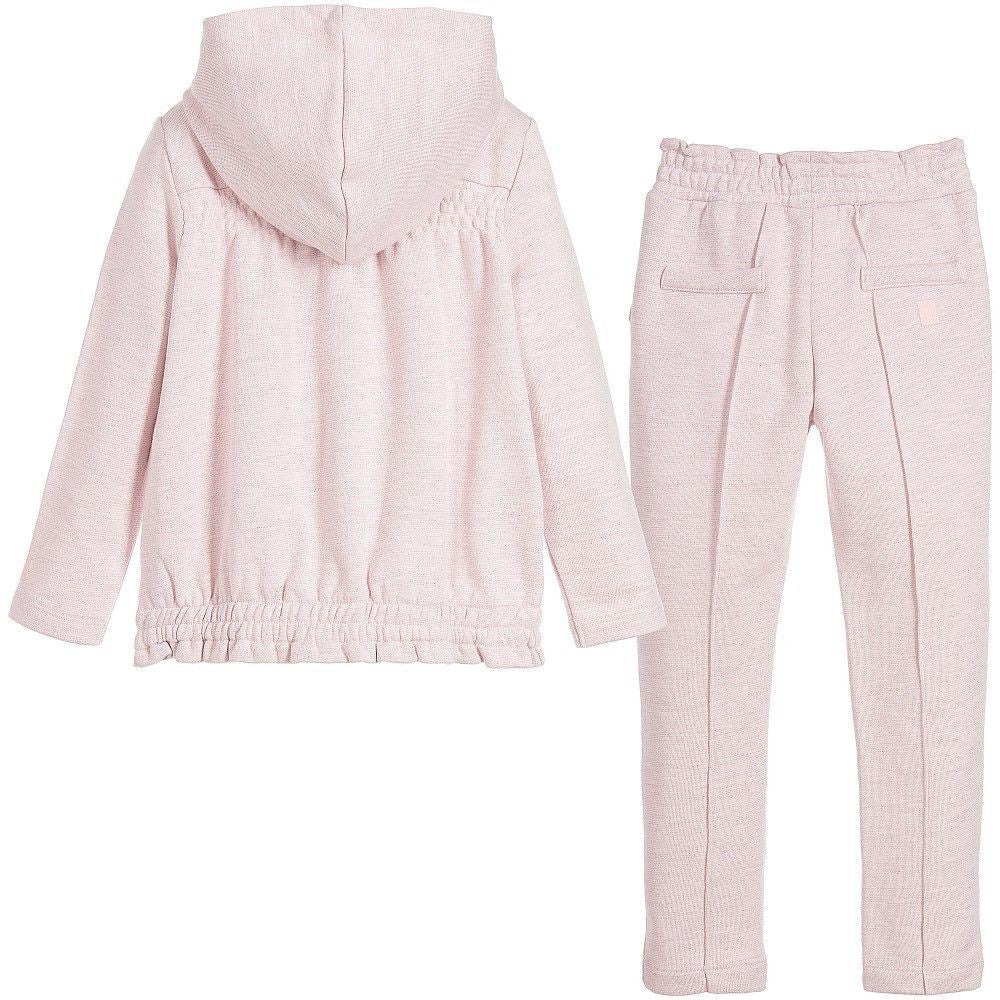 LILI GAUFRETTE GIRLS PINK COTTON JERSEY TRACKSUIT 3 YEARS - Image 2