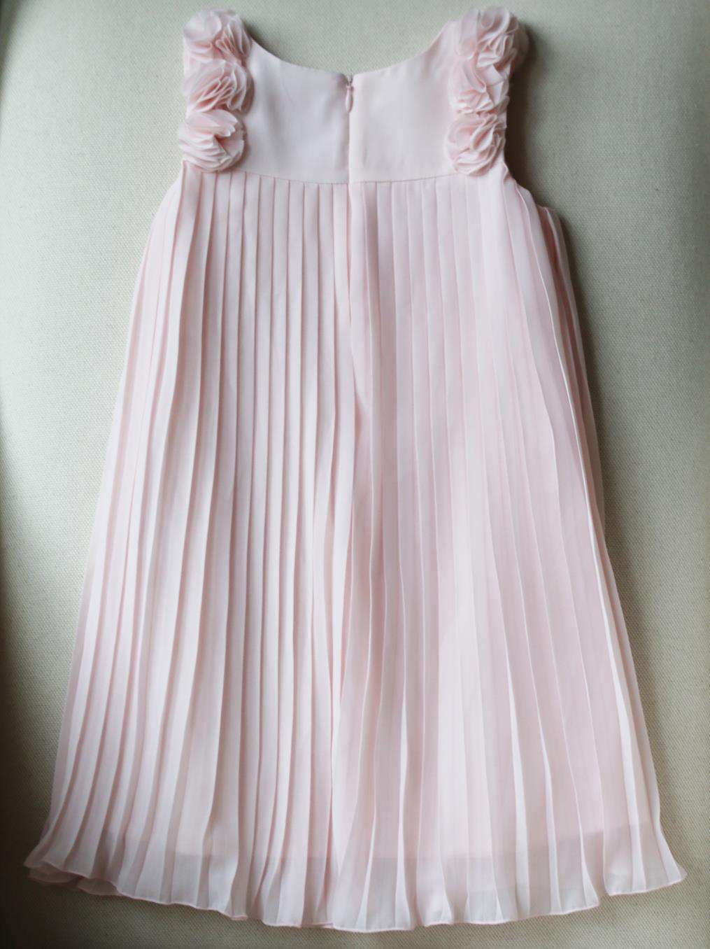 LILI GAUFRETTE KIDS GIRLS PLEATED CHIFFON DRESS 5 YEARS - Image 3