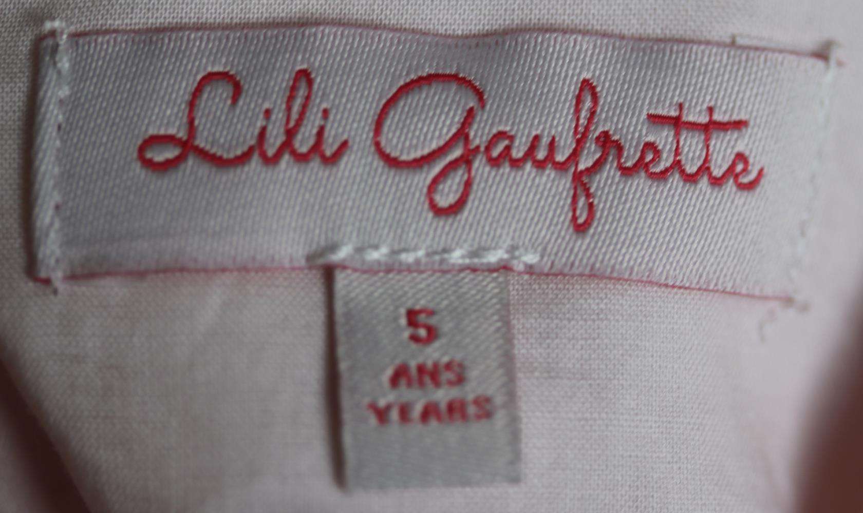 LILI GAUFRETTE KIDS GIRLS PLEATED CHIFFON DRESS 5 YEARS - Image 4