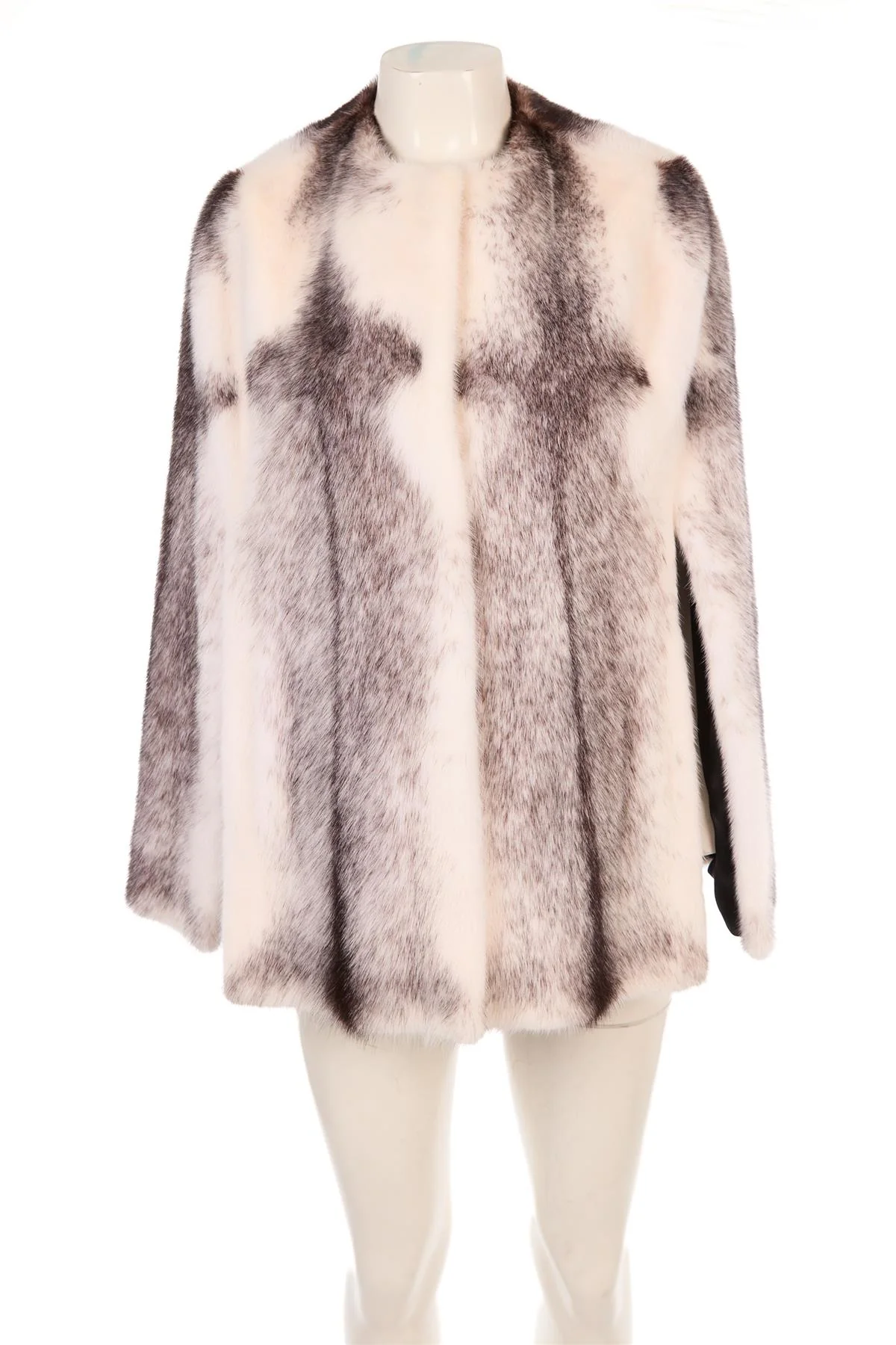 LILLY E VIOLETTA WHITE MINK FUR CAPE ONE SIZE - Image 2