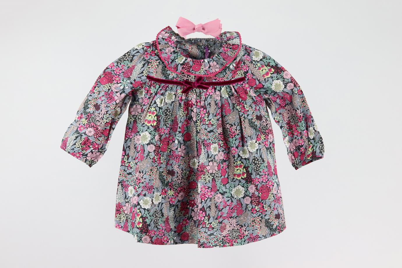 LILY ROSE BABY GIRLS FLORAL COTTON DRESS 12-18 MONTHS - Image 2