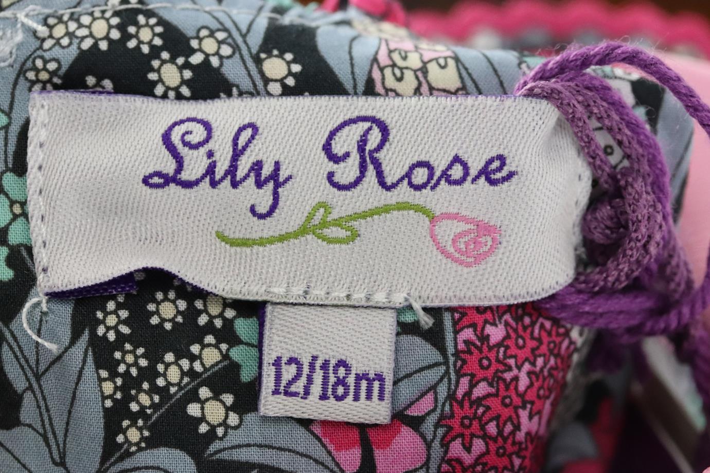 LILY ROSE BABY GIRLS FLORAL COTTON DRESS 12-18 MONTHS - Image 4