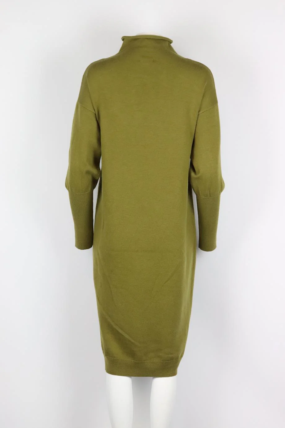 LINE AND DOT KNITTED TURTLENECK MIDI DRESS SMALL - Image 4
