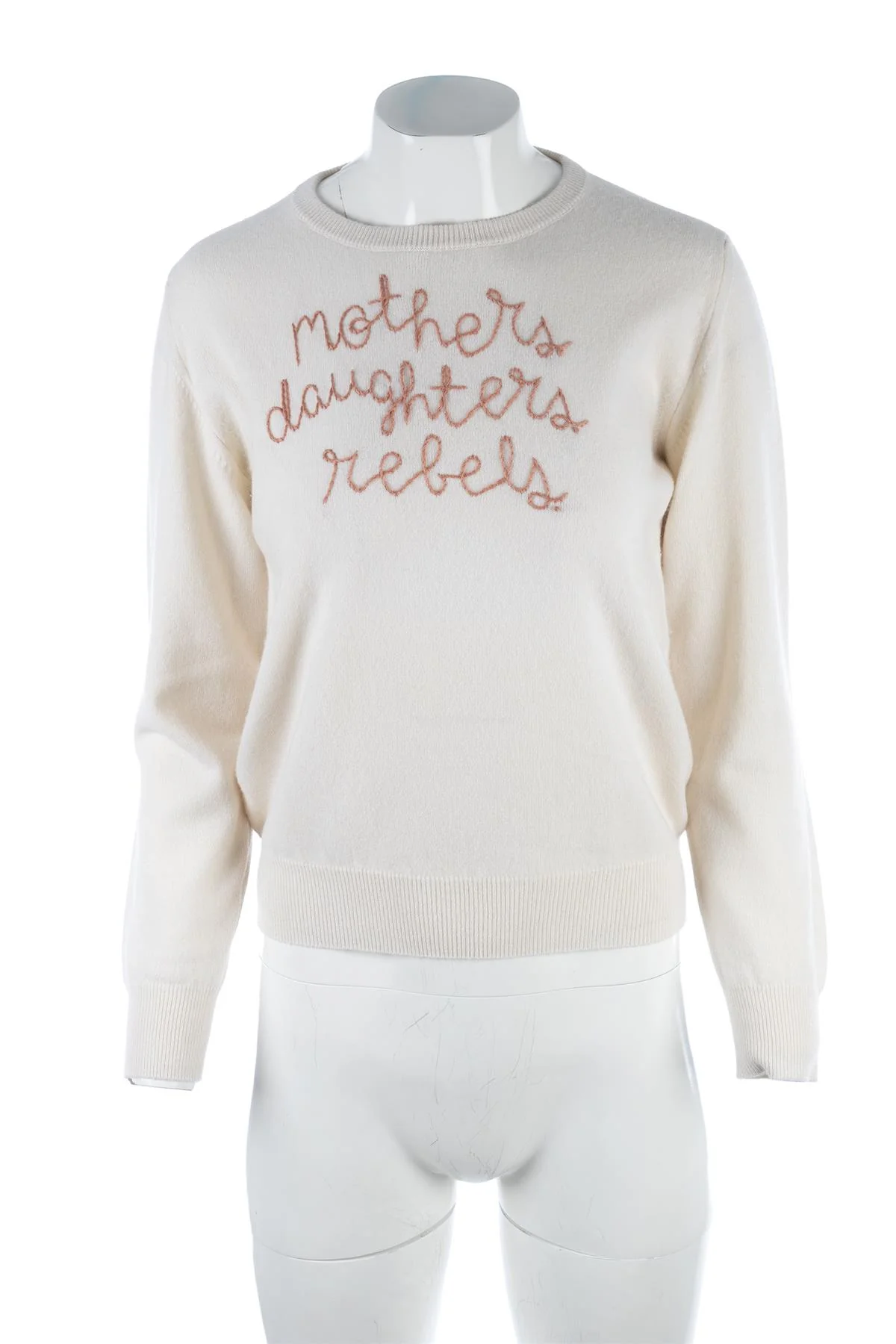 LINGUA FRANCA CREAM CASHMERE SWEATER SMALL - Image 2
