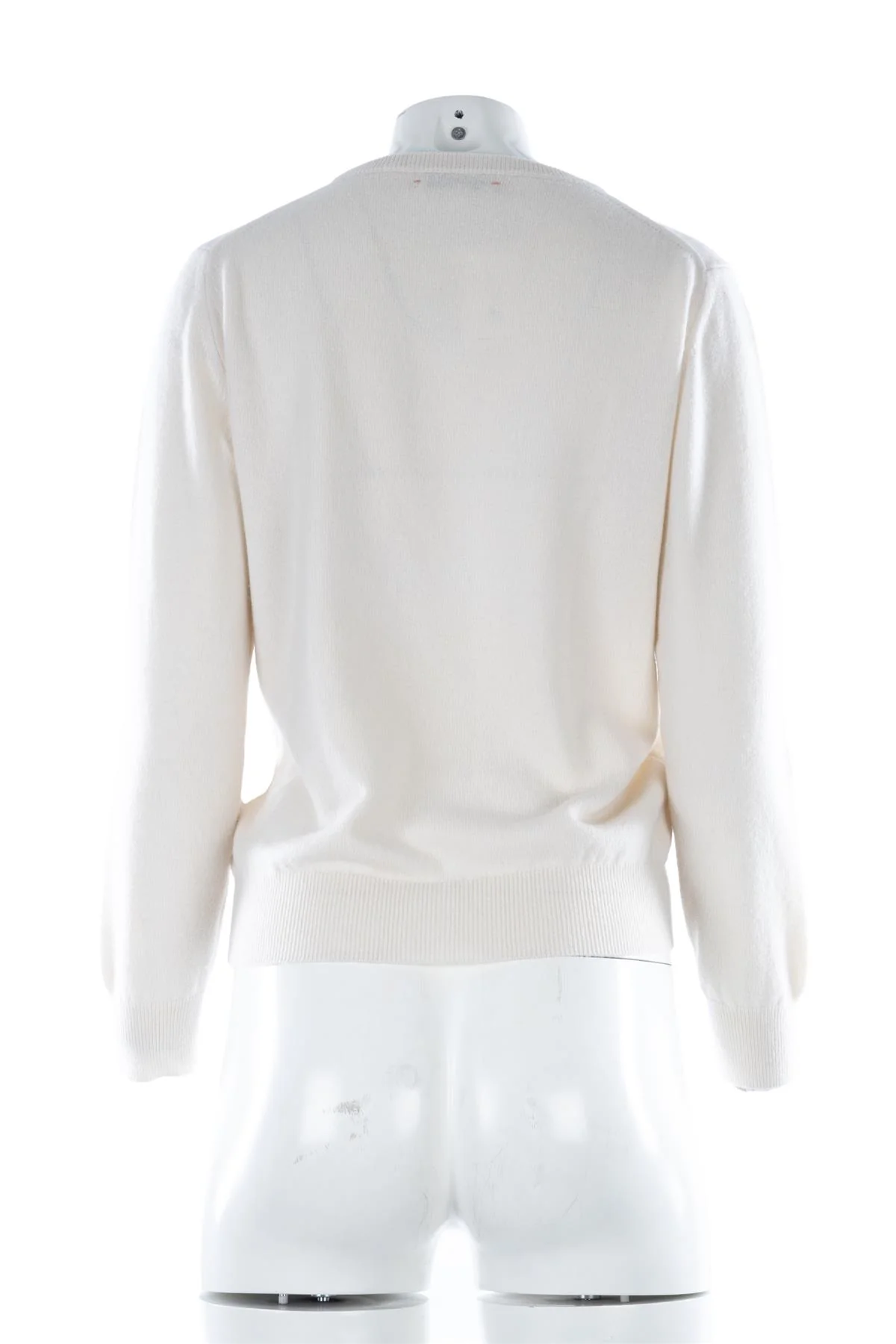 LINGUA FRANCA CREAM CASHMERE SWEATER SMALL - Image 4